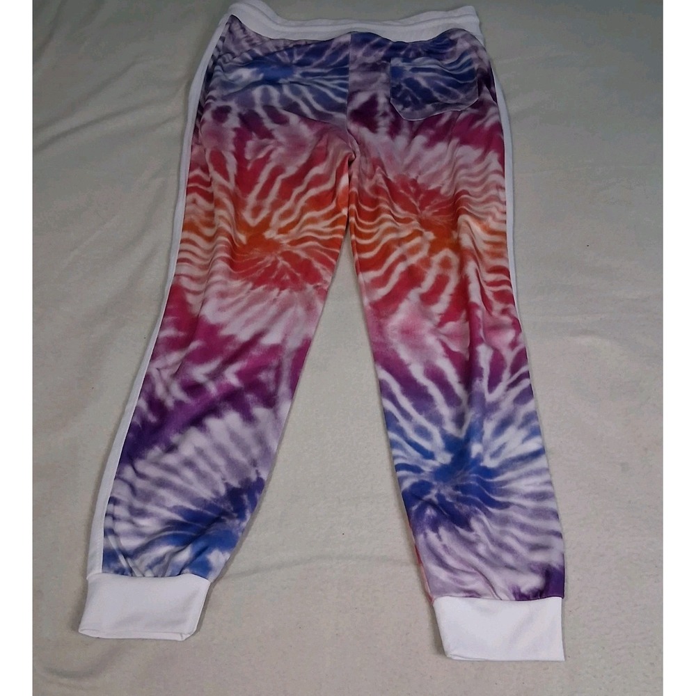Women's Streetwear Sporty Colorful Tie Dye NBA Chicago Bulls Joggers Size L - Picture 8 of 9